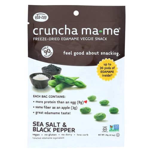 Eda-zen Cruncha Ma Me - Sea Salt And Black Pepper - .7 Oz - Case Of 8