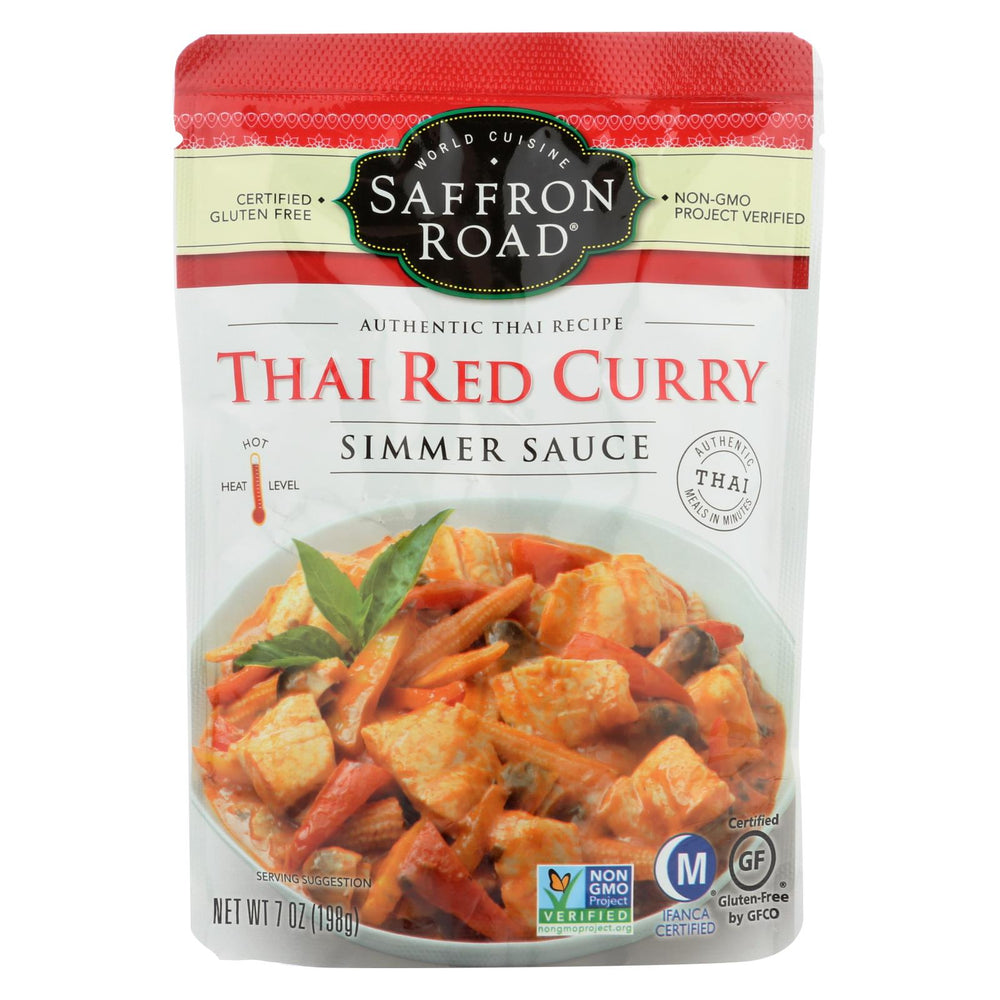 Saffron Road Simmer Sauce - Thai Red Curry - Case Of 8 - 7 Oz.