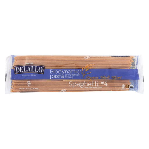 Delallo Biodynamic - Organic - Whole Wheat - Spaghetti - Case Of 16 - 16 Oz