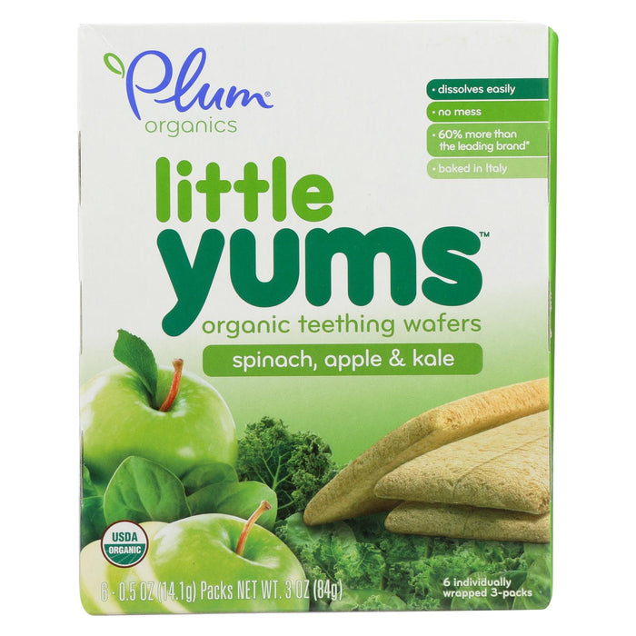 Plum Organics Little Yums - Spinach, Apple And Kale - Case Of 6 - 0.5 Oz.