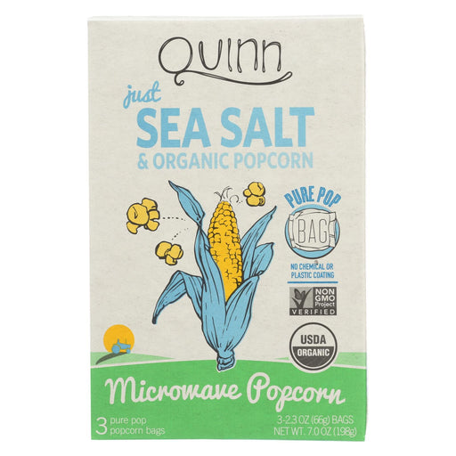 Quinn Popcorn - Just Sea Salt - Case Of 6 - 7 Oz.