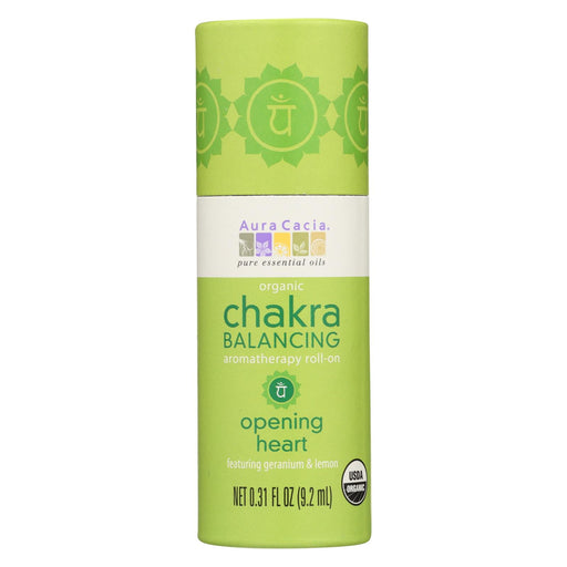 Aura Cacia Organic Chakra Balancing Aromatherapy Roll-on - Opening Heart - .31 Oz