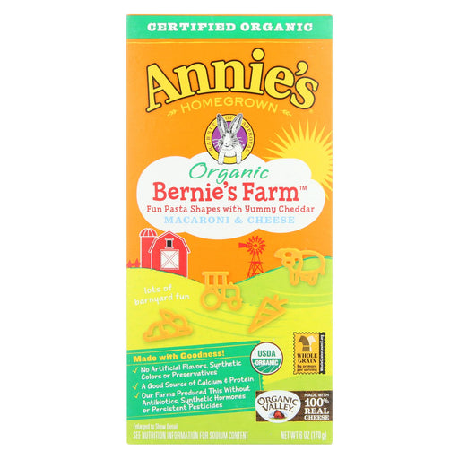 Annie's Homegrown Bernie's Farm Macaroni And Cheese Shapes - Case Of 12 - 6 Oz.
