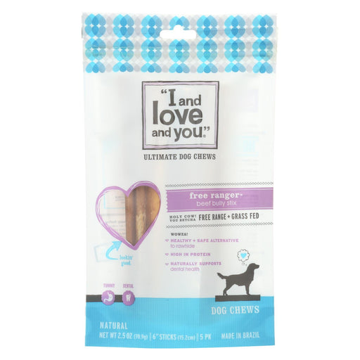 I And Love And You Free Ranger Bully Stix - Beef - Case Of 6 - 5 Count