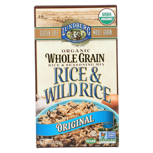 Lundberg Family Farms Organic Whole Grain Original Wild Rice - Case Of 6 - 6 Oz.