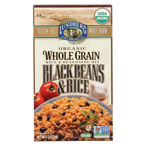 Lundberg Family Farms Organic Whole Grain - Black Beans And Rice - Case Of 6 - 6 Oz.