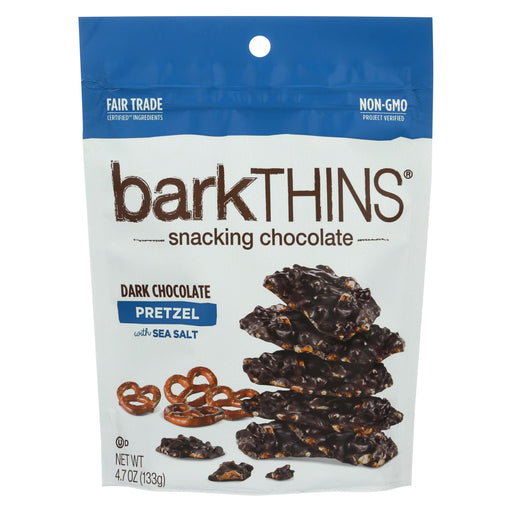Bark Thins Dark Chocolate - Pretzel With Sea Salt - Case Of 12 - 4.7 Oz.