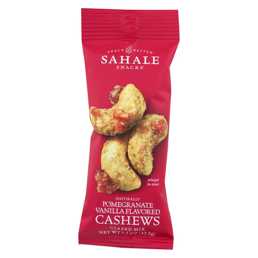 Sahale Snacks Glazed Nuts - Cashews With Pomegranate And Vanilla - 1.5 Oz - Case Of 9
