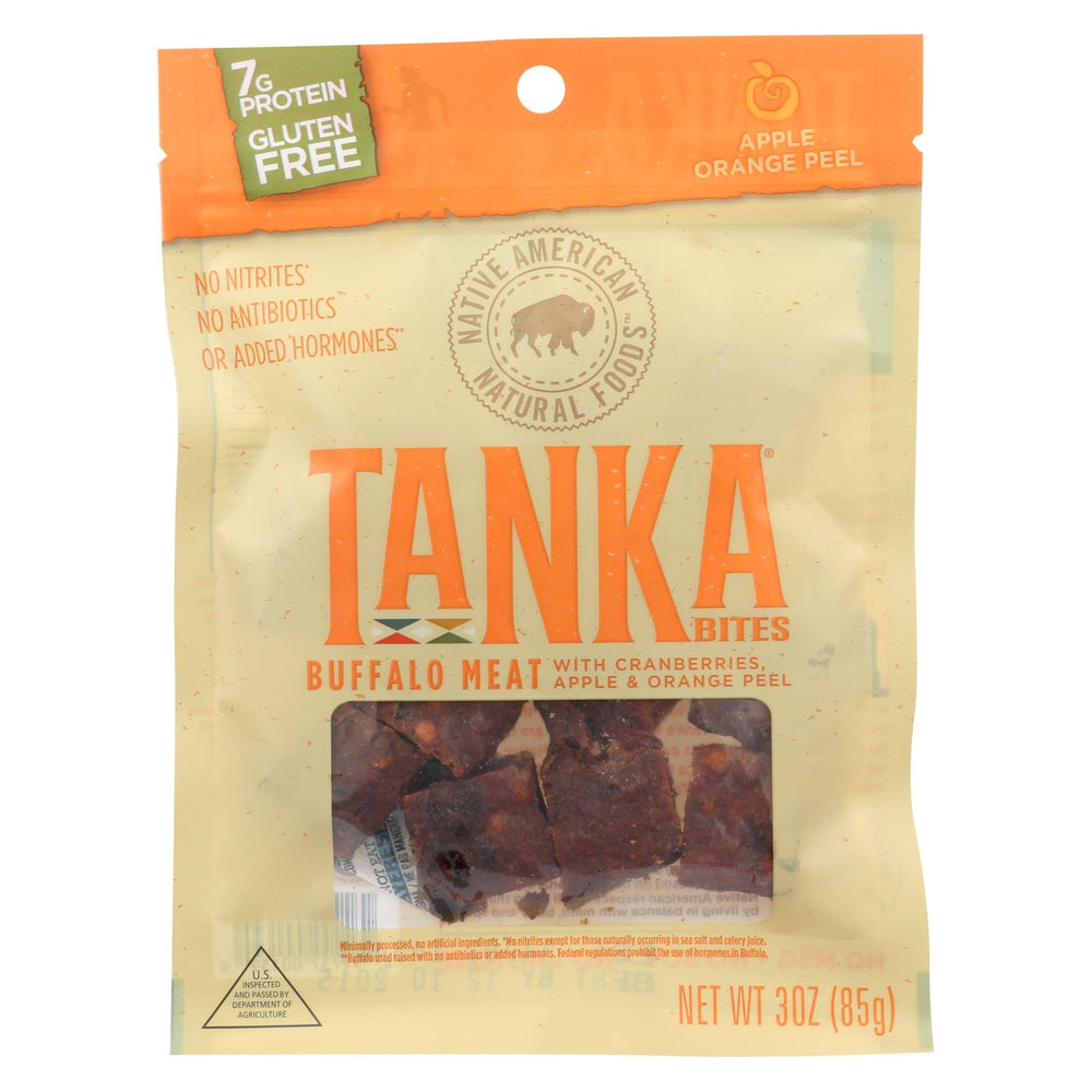 Tanka Bar Bites - Buffalo With Cranberries Apple And Orange Peel - 3 Oz - Case Of 6
