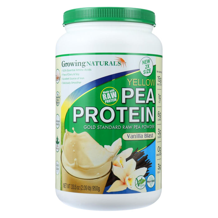 Growing Naturals Pea Protein Powder - Vanilla Blast - 33.5 Oz