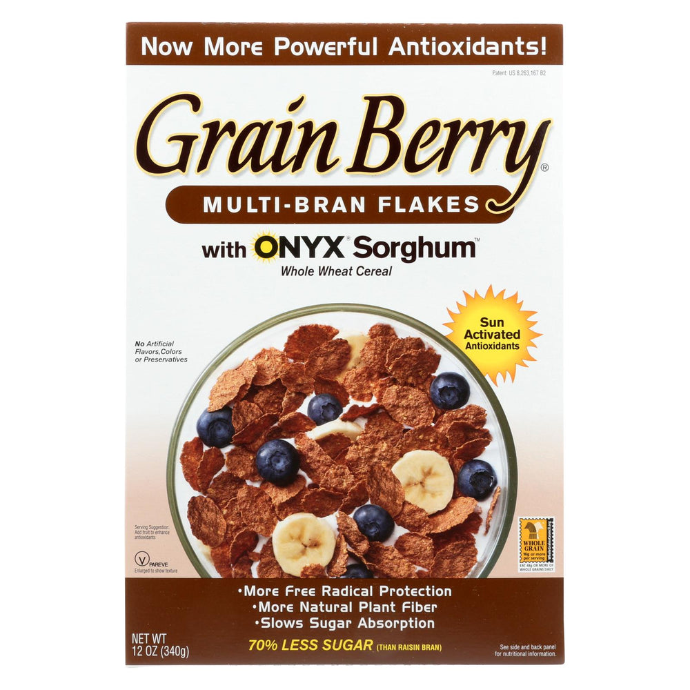 Grain Berry Antioxidants Whole Grain Cereal - Bran Flakes - Case Of 6 - 12 Oz.