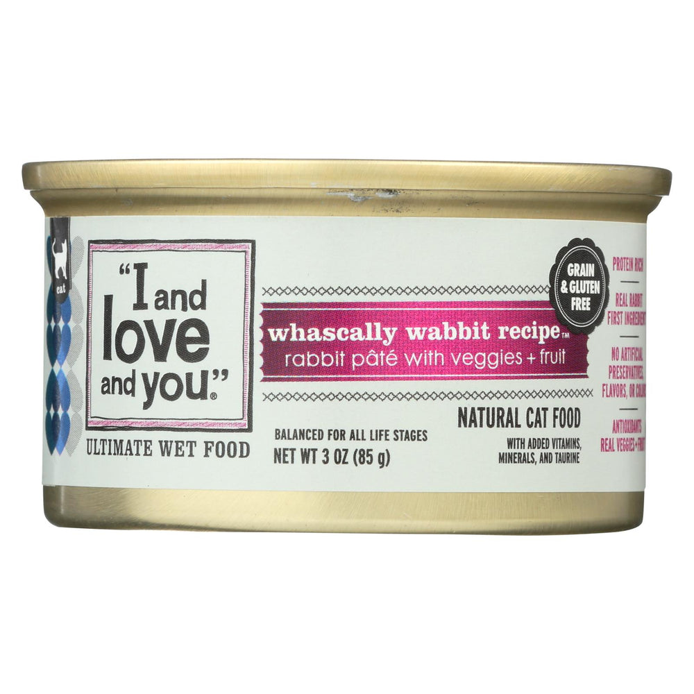I And Love And You Canned Cat Food - Wabbit Pate - Case Of 24 - 3 Oz