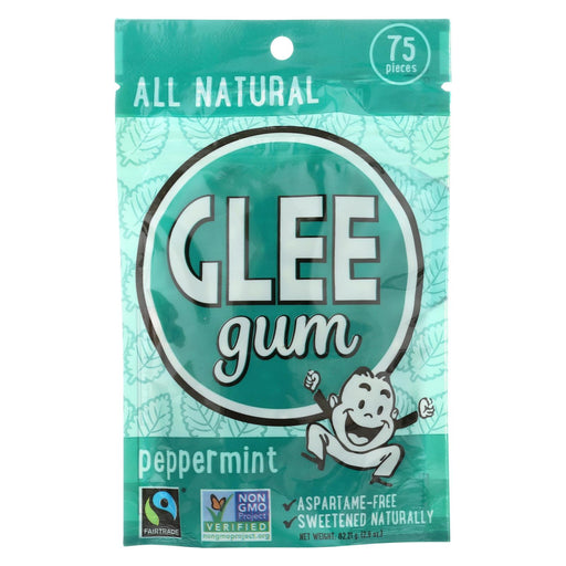 Glee Gum Chewing Gum - Peppermint  - Case Of 6 - 75 Count