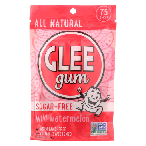 Glee Gum Chewing Gum - Wild Watermelon - Sugar Free - Case Of 6 - 75 Count