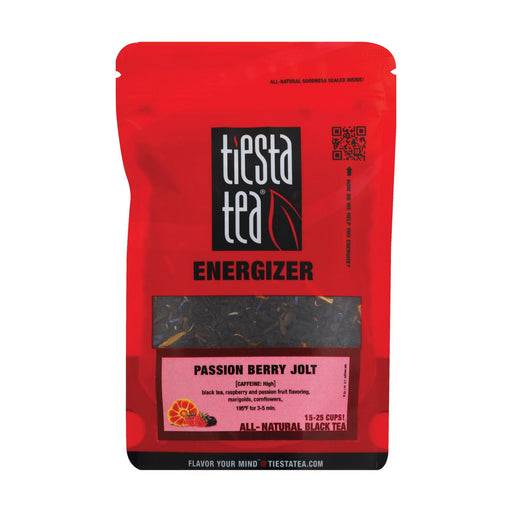 Tiesta Tea Energizer Black Tea - Passion Berry Jolt - Case Of 6 - 1.5 Oz.