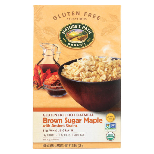 Nature's Path Organic Hot Oatmeal - Brown Sugar Maple - Case Of 6 - 11.3 Oz.