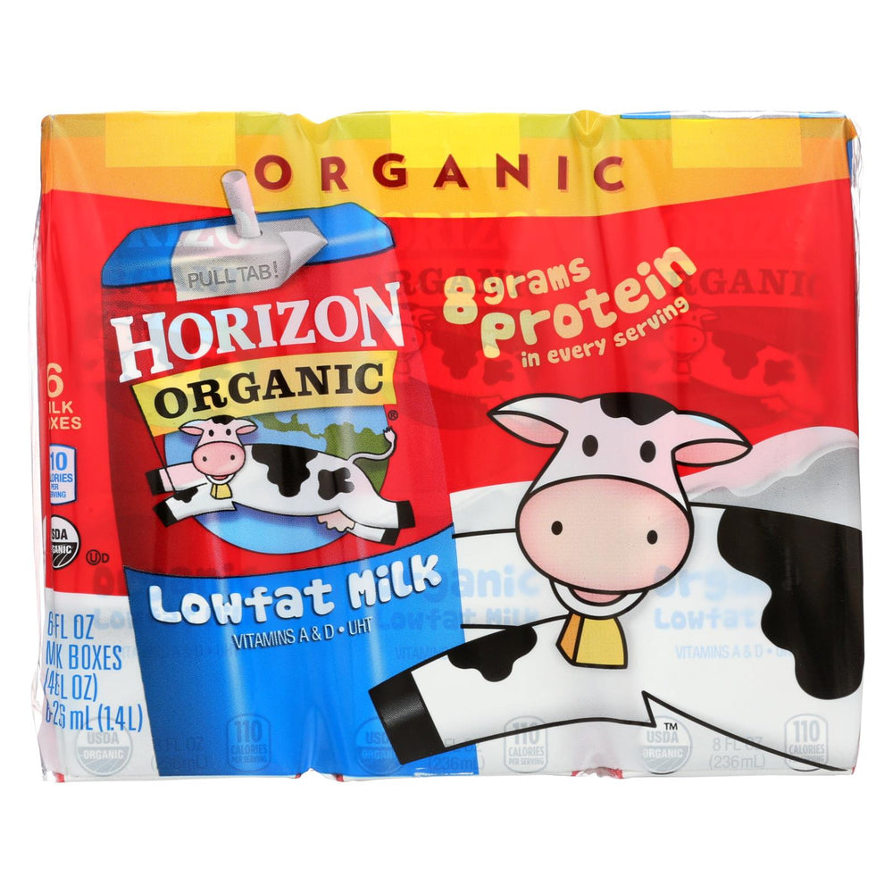 Horizon Organic Dairy Organic Low Fat 1 % Milk - Aseptic - Case Of 3 - 6-8 Fl Oz