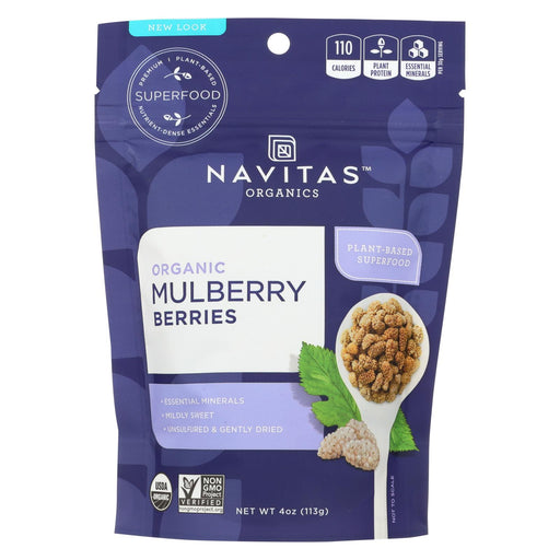 Navitas Naturals Mulberry Berries - Organic - Sun-dried - 4 Oz - Case Of 12