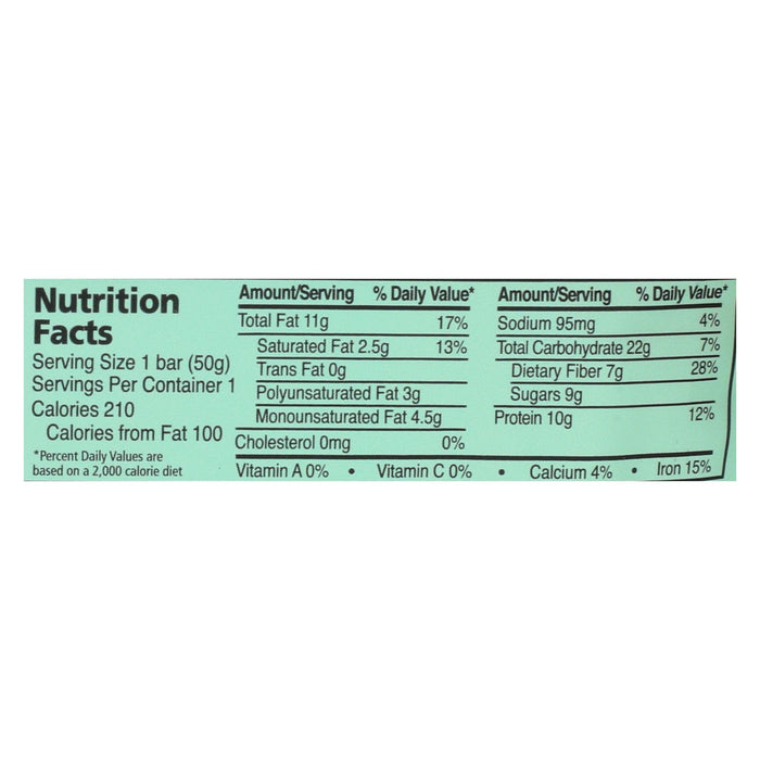 Zing Bars Nutrition Bar - Dark Chocolate Sunflower Mint - Nut Free - 1.76 Oz Bars - Case Of 12