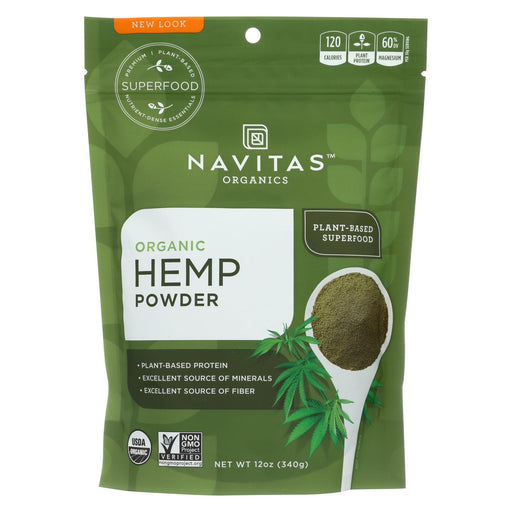 Navitas Naturals Protein Powder - Organic - Hemp - Raw - 12 Oz - Case Of 6