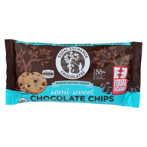Equal Exchange Organic Chocolate Chips - Semi-sweet - Case Of 12 - 10 Oz.