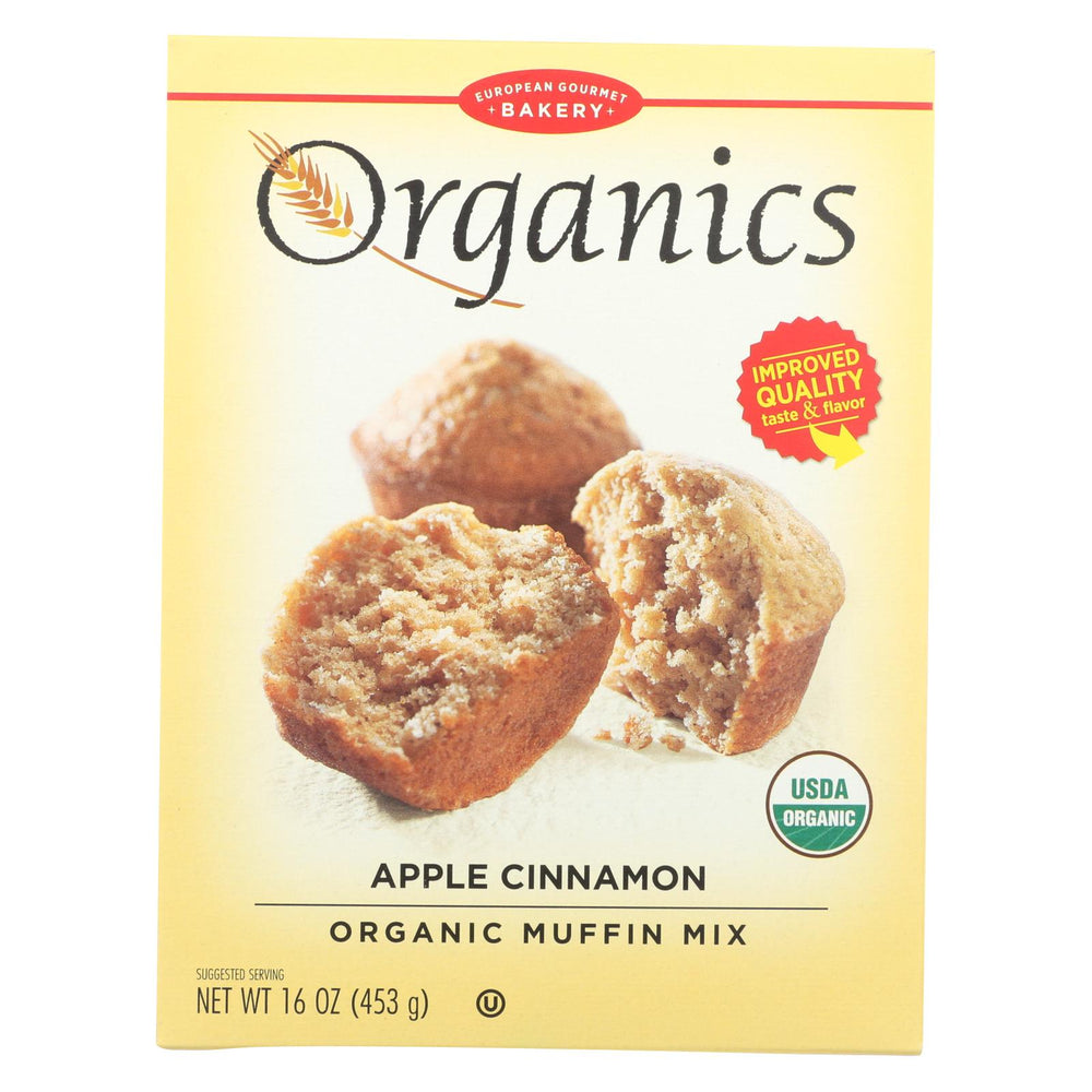 European Gourmet Bakery Organic Apple Cinnamon Muffin Mix - Apple Cinnamon - Case Of 12 - 16 Oz.