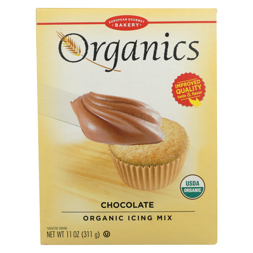 European Gourmet Bakery Organic Chocolate Icing Mix - Chocolate Icing - Case Of 12 - 11 Oz.