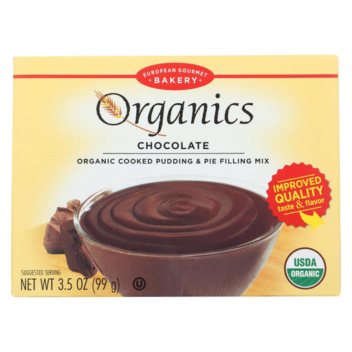 European Gourmet Bakery Organic Chocolate Pudding Mix - Pudding Mix - Case Of 12 - 3.5 Oz.