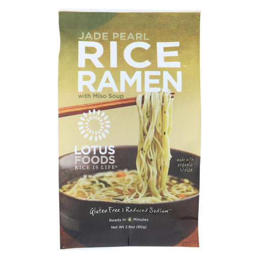 Lotus Foods Ramen - Organic - Jade Pearl Rice - With Miso Soup - 2.8 Oz - Case Of 10