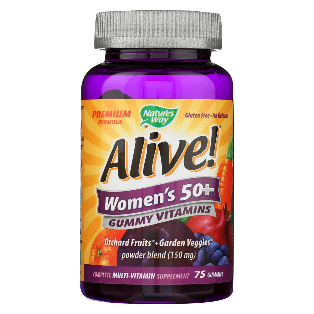 Nature's Way Alive - Women's 50+ Gummy Multi-vitamins - 75 Chewables