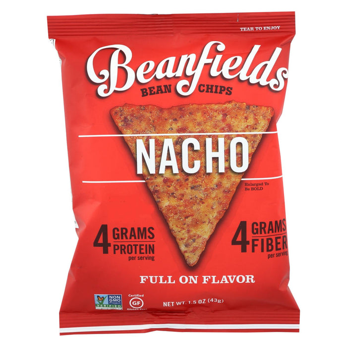 Beanfields Chips - Nacho Bean And Rice - Case Of 24 - 1.5 Oz.