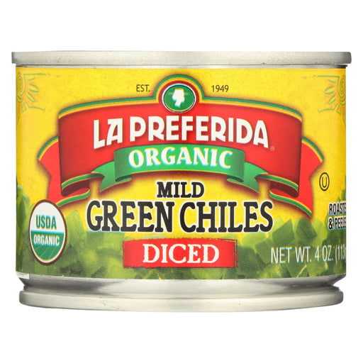 La Preferida Diced Tomatoes - Green Chilies - Case Of 12 - 4 Fl Oz.
