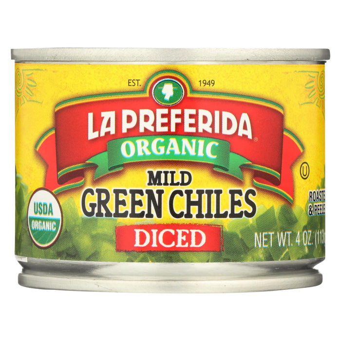 La Preferida Diced Tomatoes - Green Chilies - Case Of 12 - 4 Fl Oz.