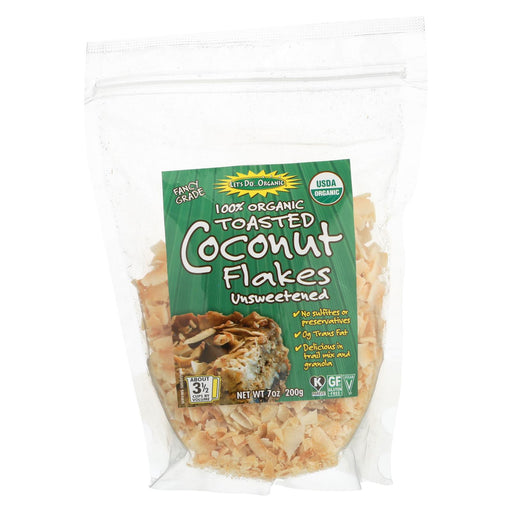 Let's Do Organics Toasted Coconut Flakes - Organic - Case Of 12 - 7 Oz.