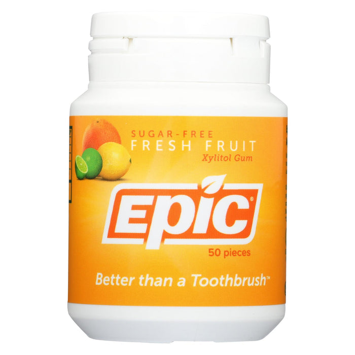 Epic Dental Xylitol Gum - Fresh Fruit - 50 Pieces