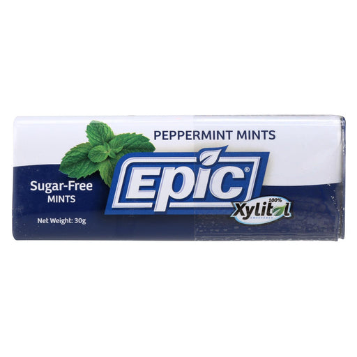 Epic Dental Mints - Peppermint Xylitol Tin - 60 Ct - Case Of 10