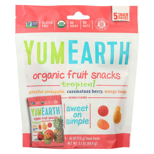 Yumearth Organics Organic - Raspberry - Pineapple - Mango - Case Of 12 - 3.1 Oz.