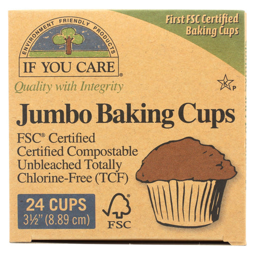 If You Care Jumbo Baking Cups - Unbleached - Case Of 24 - 24 Count