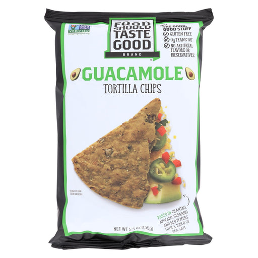 Food Should Taste Good Guacamole Tortilla Chips - Guacamole - Case Of 12 - 5.5 Oz.
