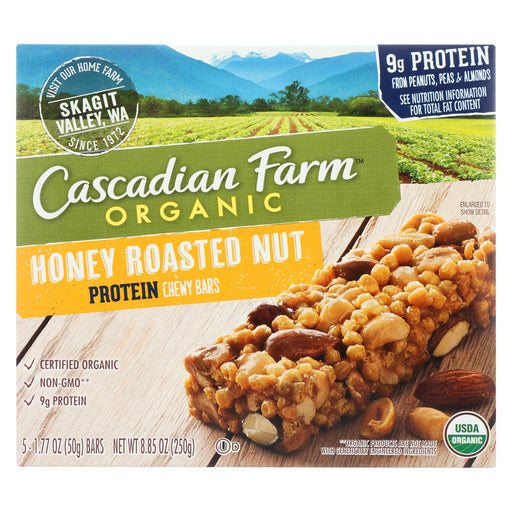 Cascadian Farm Granola Bar - Organic - Protein - Honey Roasted Nut - 8.85 Oz - Case Of 12