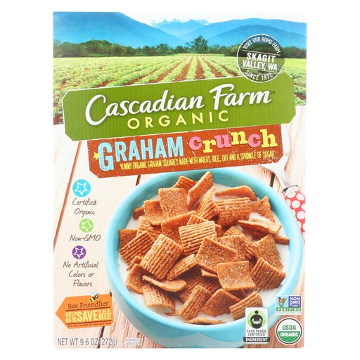 Cascadian Farm Organic Cereal - Graham Crunch - Case Of 10 - 9.6 Oz