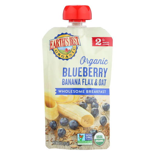 Earth's Best Organic Wholesome Breakfast Blueberry Banana Pouch - Case Of 12 - 4 Oz.