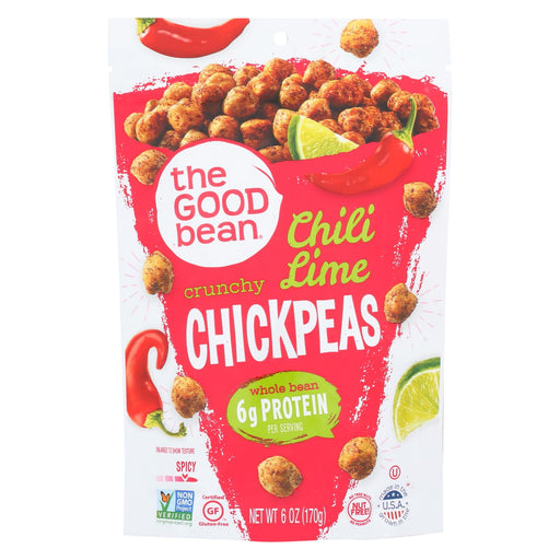 The Good Bean Crispy Crunchy Chickpea Snacks - Smoky Chili And Lime - Case Of 6 - 6 Oz.