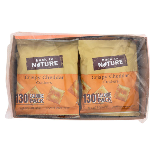 Back To Nature Crispy Cheddar Crackers - Case Of 4 - 1 Oz.