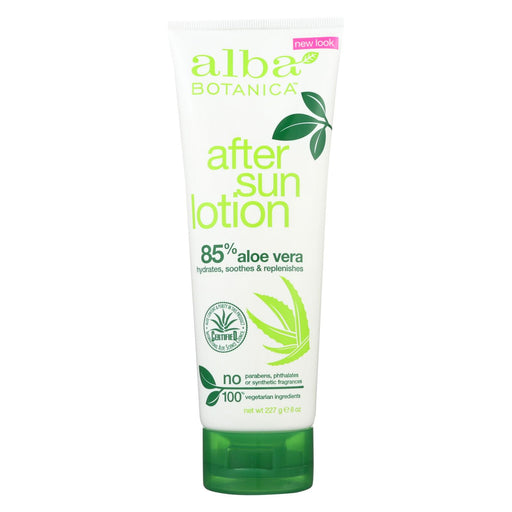 Alba Botanica After Sun Lotion - 85% Aloe - 8 Oz