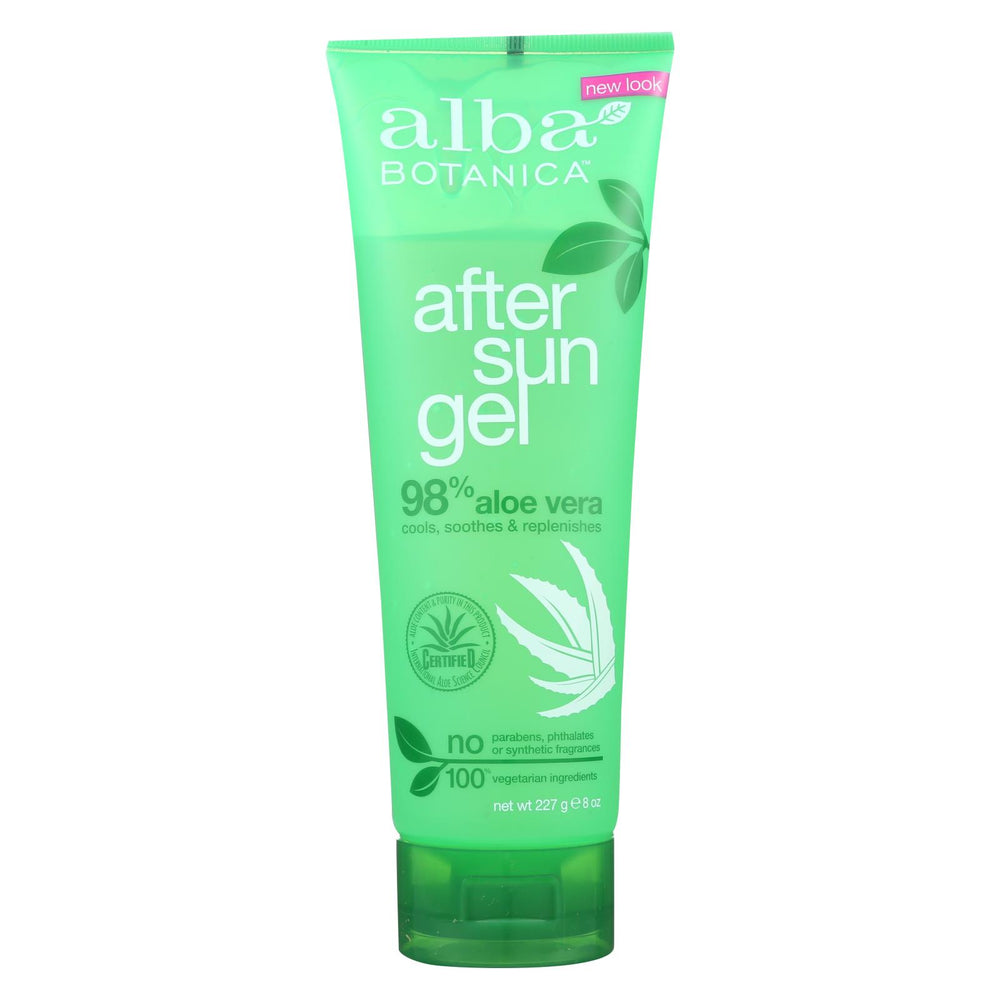 Alba Botanica After Sun Gel - 98% Aloe - 8 Oz