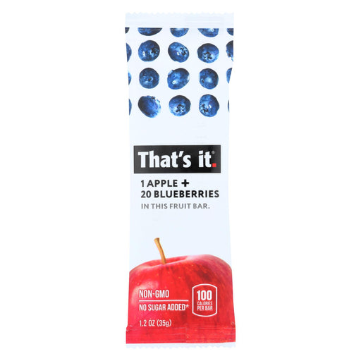 That's It Fruit Bar - Apple And Blueberry - Case Of 12 - 1.2 Oz