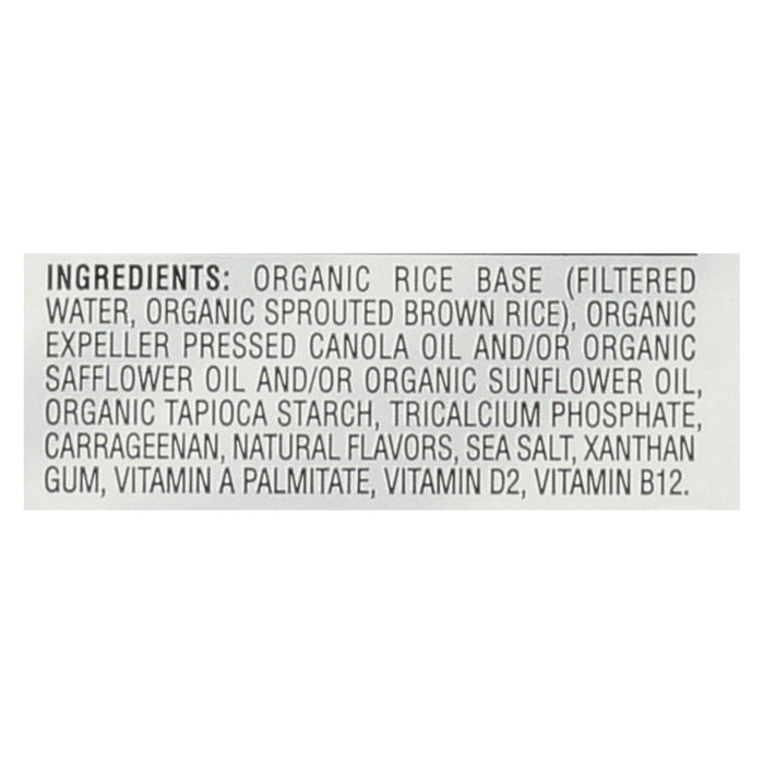 Dream Organic Unsweetened Sprouted Rice Drink - Case Of 6 - 32 Fl Oz.