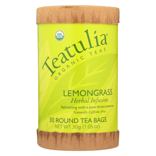 Teatulia Organic Herbal Tea - Lemongrass - Case Of 6 - 30 Count