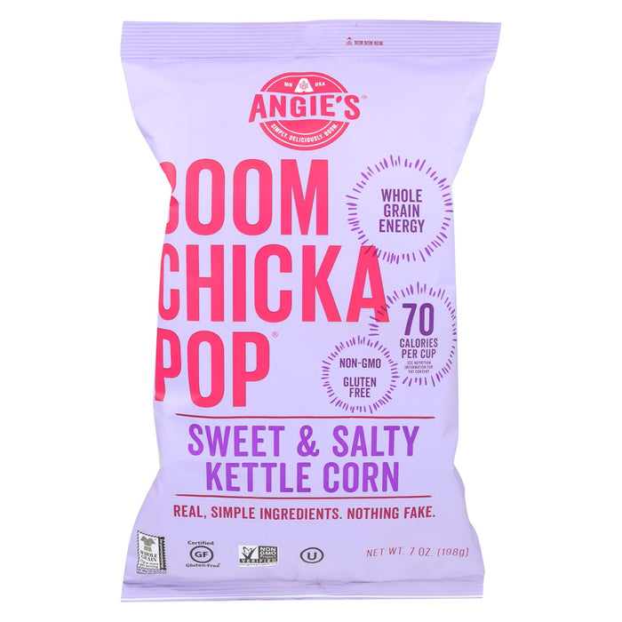Angie's Kettle Corn Boom Chicka Pop Sweet And Salty Popcorn - Case Of 12 - 7 Oz.